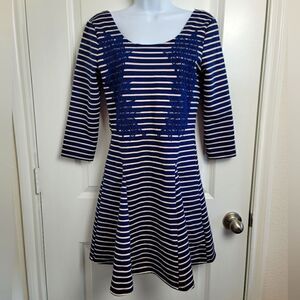 FREE PEOPLE Nautical & Knotty Striped Striped Dress